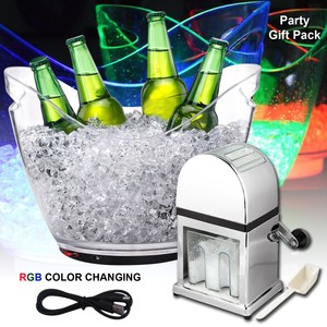 Rechargeable Led Color Changing 8l Ice Container And Manual Ice