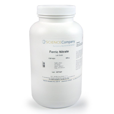 Ferric Nitrate, 500g, Lab Grade, Patina, Metal, Copper, Bronze, Brass