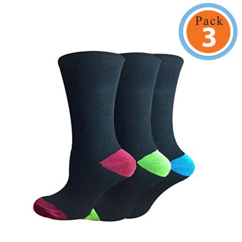 Herren Cotton Rich Ferse & Zehen Solides Muster Socken Größe 10-13 3,6 & 12 Packungen - Bild 2 von 4