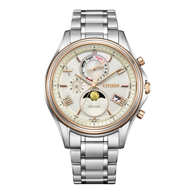 CITIZEN EXCEED Eco-Drive BY1026-65A White Solar Radio Men's Watch