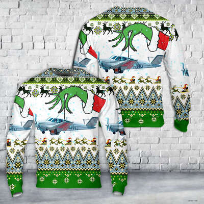 Beechcraft Bonanza Christmas AOP Sweater