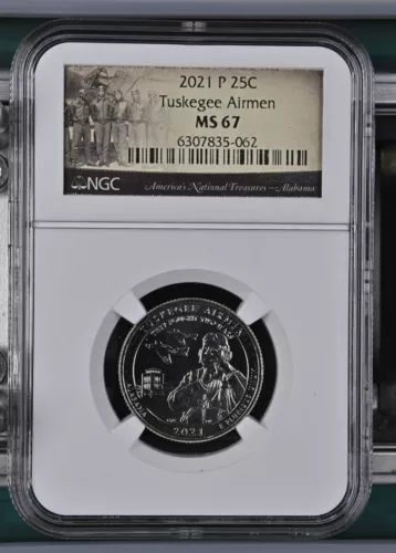 2021 Tuskegee Airmen set of 4 coins - P, D, S & Clad PF - NGC MS67 & PF 70UC