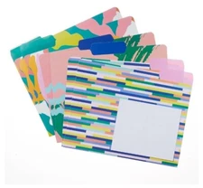 Pen+Gear Durable Poly File Folders, 6 Count, 16 Tab Stickers, Letter Size, NEW