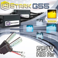 Stark 55w Micro Hid Fog Light Slim Xenon Kit - H3 3k 30000k Yellow P