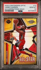 James Harden All-Star Aspirations Gold /10 PSA 10 Pop 1 Contenders Optic 