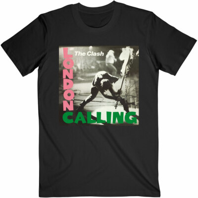 Official The Clash T-Shirt London Calling Herren schwarz Punk Rock Metal Classic Tee