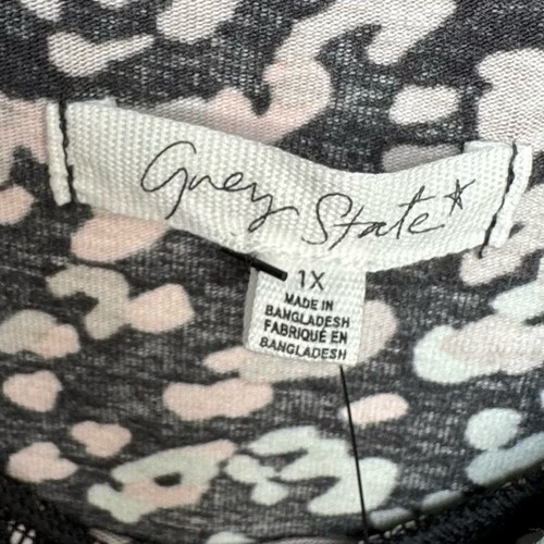 Vestido Anthropologie Gris State Chiara Estampado Animal Cuello Redondo Talla 1X - Imagen 9 de 13