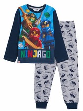 Boys Lego Ninjago Pyjamas For Kids Full Length Pjs Set T-Shirt + Loungepants Set