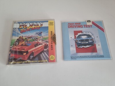 C64 Commodore Rare Game Road Blasters DisK CBM 64/128 And Pass Your Driving Test
