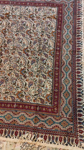 Persian - ghalamkar handmade hand printed tapestry tablecloth - Picture 5 of 20