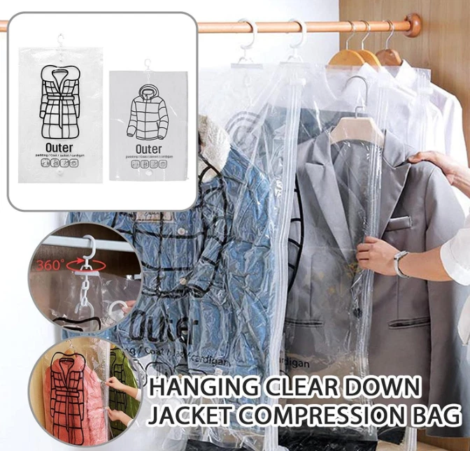 Hanging Vacuum Storage Bags Hanging Vacuum Storage Bags Clothes Storage  Bags Reusable Vacuum Storage Bags Can Be Used To Hold Dresses, Coats, Down