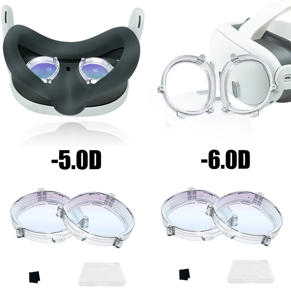 Für Quest 3 VR Headset Gläser Myopie Linsen Brille -2.0D~ -6.0D Anti-Blaulicht - Bild 2 von 4