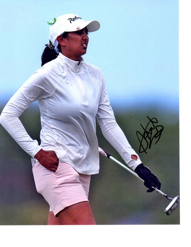 Aditi Ashok LPGA star signed autographed 8x10 golf photo India c