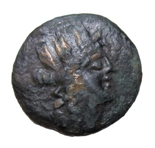 CILICIA, KORYKOS. AE 22,  CIRCA 1st CENTURY BC. TYCHE/HERMES.  