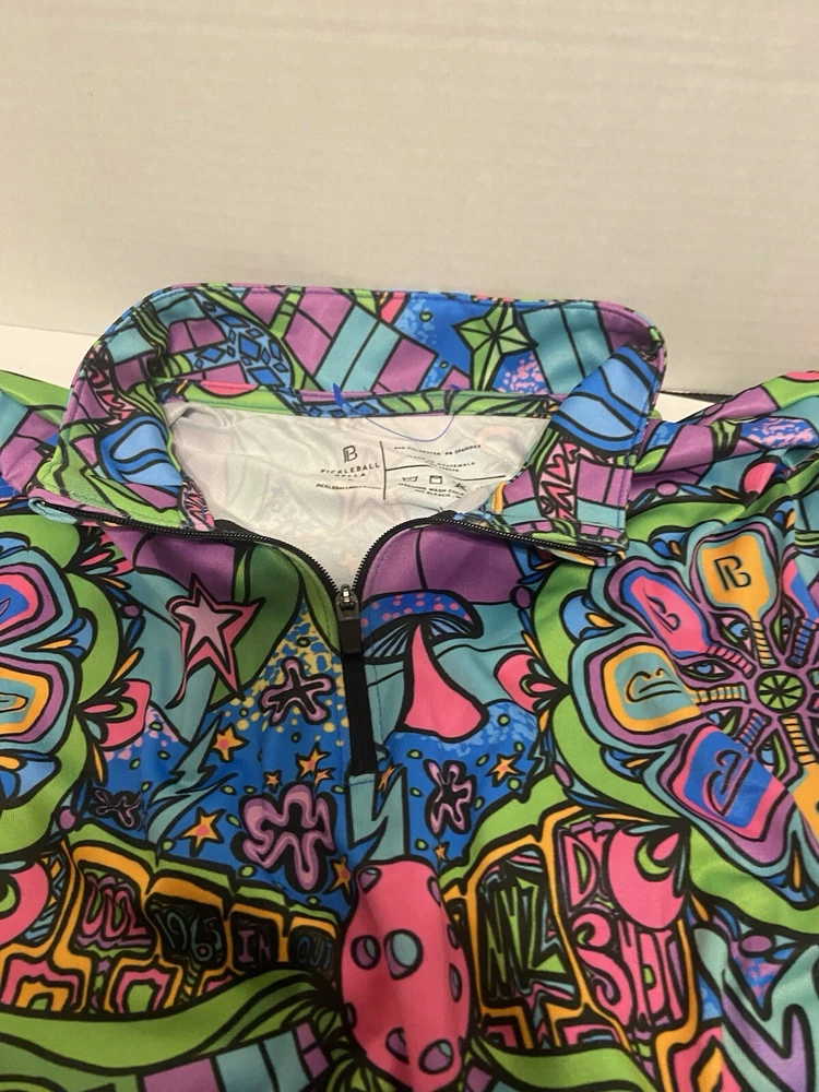 Pickleball Bella Women's Bella Sports Groovy 1/4 Zip Pullover Long sleeves New Pickleball Bella Women's Bella Sports Groovy 1/4 Zip Pullover Long sleeves New