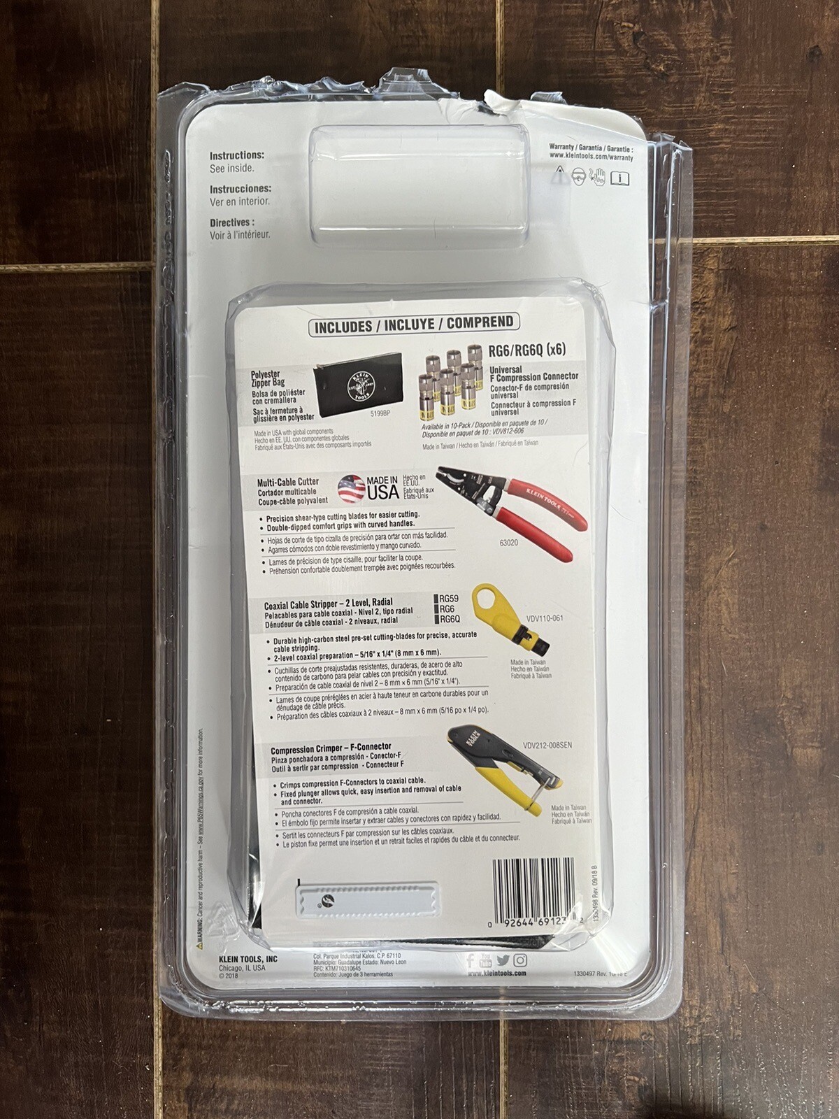 KLEIN TOOLS VDV026211 COAX CABLE INSTALLATION KIT W/ ZIPPER POUCH eBay