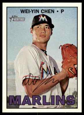 2016 Topps Heritage HN Wei-Yin Chen #538 Miami Marlins