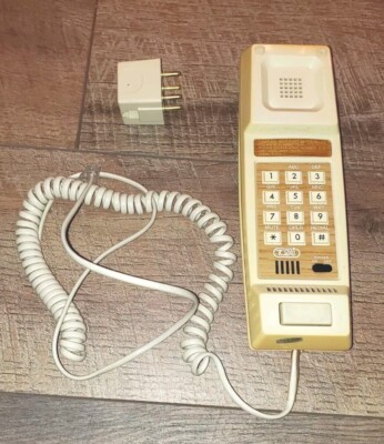 Vintage UDS Cream Colored Corded Retro Computer Phone w/adapter