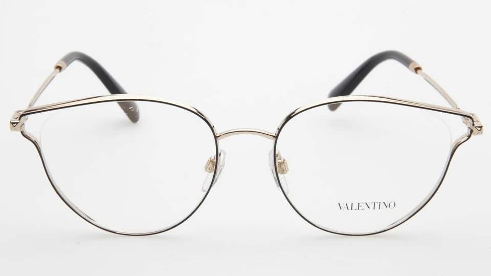 全新 Valentino VA 1009 3003 黑色/金色眼镜 54-17-140 毫米 意大利 — 第 2/4 张图片