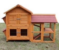 Kaninchenstall winterfest Hasenstall Hasengehege Meerschweinchen Holz De Luxe