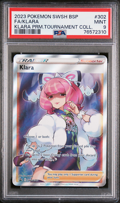 PSA9 MINT クララ SWSH/302 英語版 海外限定イラスト PSA 9 Klara SWSH302 Promo Full Art Trainer Mint Pokemon Card