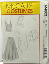 McCall's M4863 Misses' Colonial Costume Sewing Pattern Size EE 14-16-18-20 FF