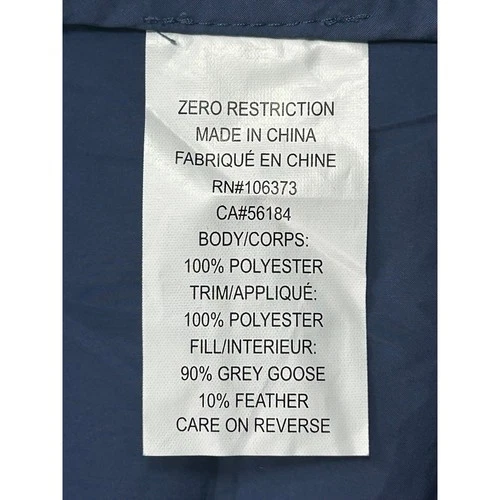 Zero Restriction Men Golf English Channel Vest Down Quilted Puffer Blue Snap L image 7