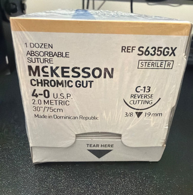 SEALED NEW BOX -4/0-30'' -chromic gut-ABSORBABLE Sutures Dental-Veterinary-2030