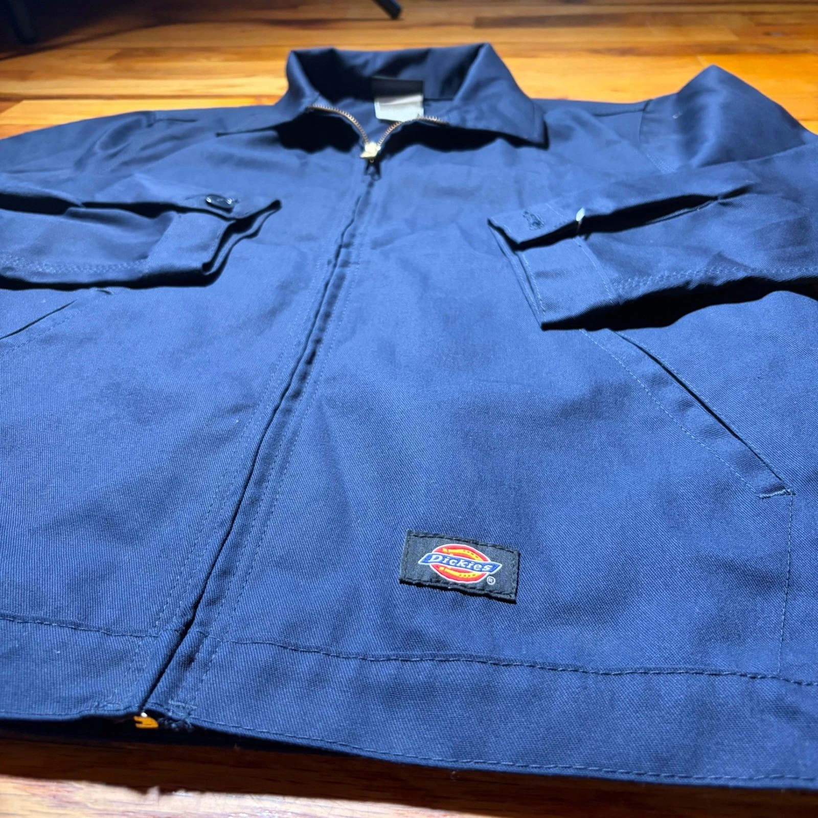 Dickies Mens EW107 Unlined Eisenhower Jacket Navy Blue Size Medium Regular - product detail image 2