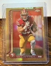 2025 Topps Chrome Christian McCaffrey Gold Leather Refractor #'d /50 #263 49ers