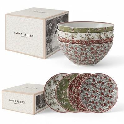 Laura Ashley Petit Plates & Bowls Stockbridge Collectables Gift Set, 8 Piece
