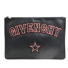 Auth GIVENCHY Clutch Bag Black Leather - r10904a