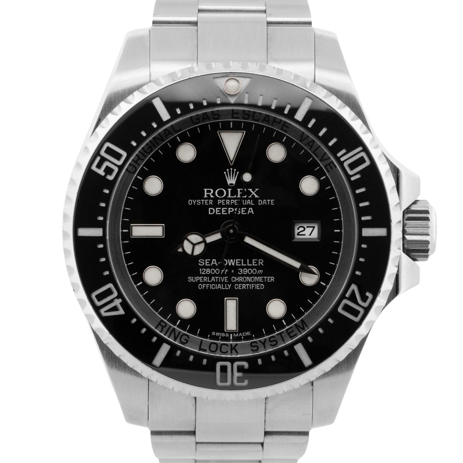 2011 PAPERS Rolex Sea-Dweller Deepsea 116660 BLACK 44mm Ceramic Steel Watch BOX
