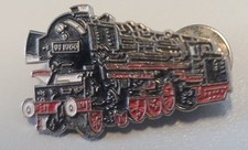 Eisenbahn Anstecknadel Pin Dampflokomotive, Vorder- & Rückseite, 2 Verschlüsse