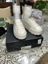 Zapatillas deportivas FENTY X PUMA con plataforma enredadera con correa al tobillo | blancas y crema | EE. UU. 8