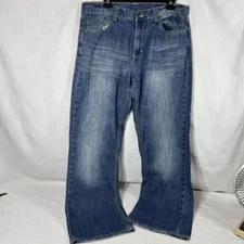Flypaper Mens Jeans Size 34x30 Blue Straight Leg Medium Wash Denim Pants