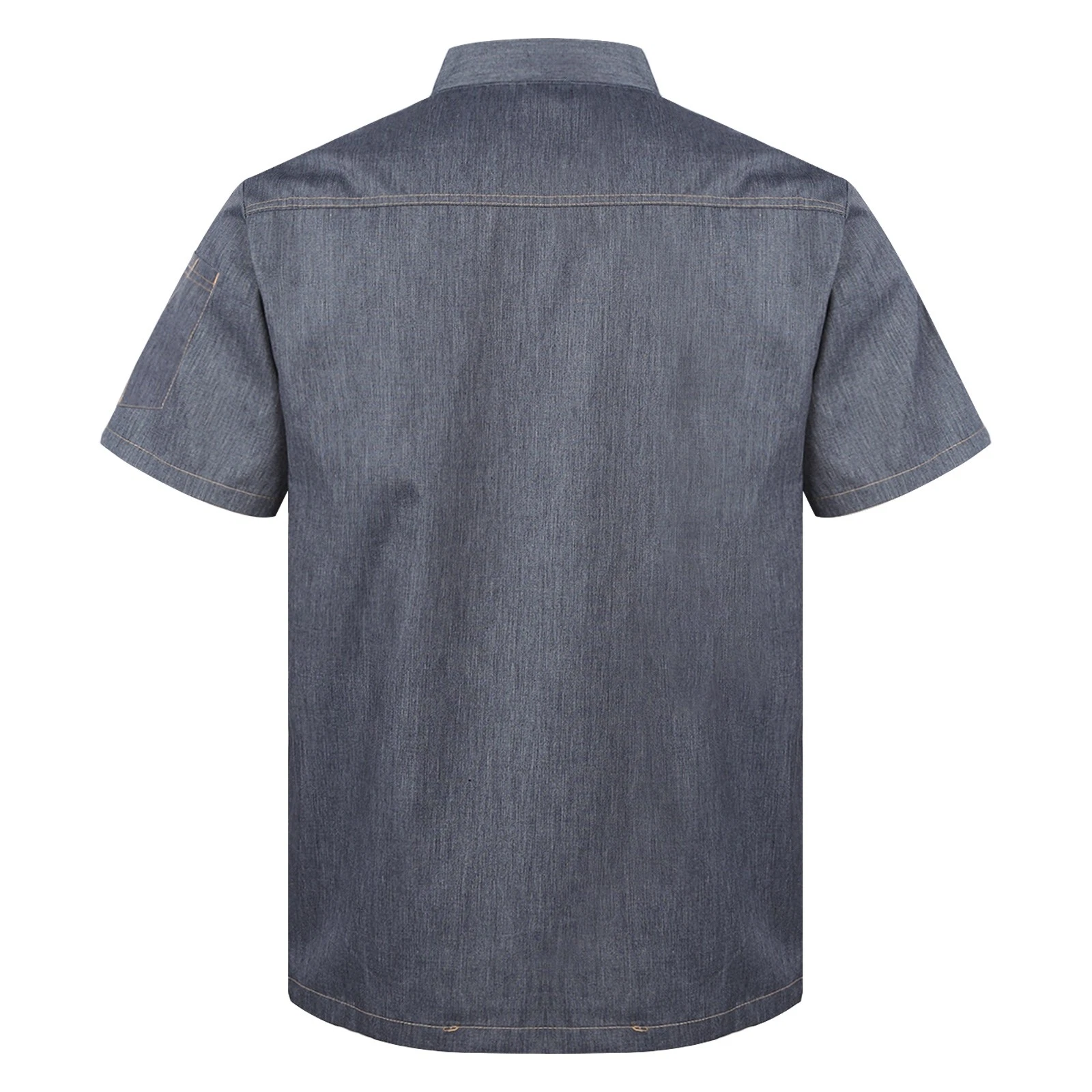 US YiZYiF Unisex Men Short Sleeve Chef Jacket Chef Coat Hotel Restaurant Canteen image 4