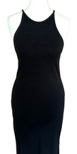 LOOK Fashion Black Strappy Evening Party Dress Size 10 #1  Stretch