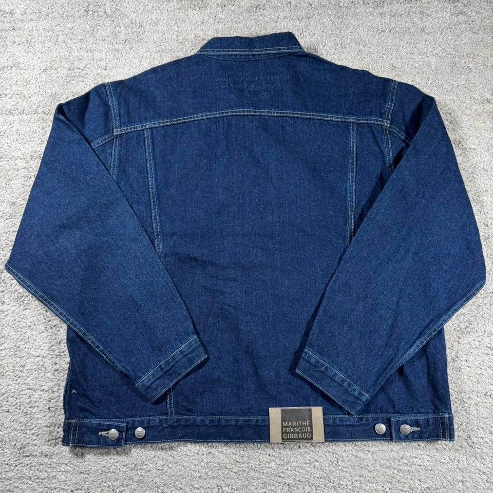 Chaqueta de Colección Nueva con Etiquetas Rara Marithé François Girbaud Abotonada Denim Cuello Marca Foto 2 de 4