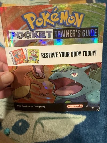 Nintendo Pokémon Pocket Trainer's Guide W Poster FireRed LeafGreen