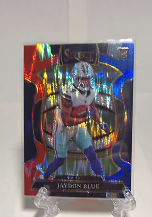 2025 Panini Select - Red and Blue Prizm Shock #96 Jaydon Blue Excellent