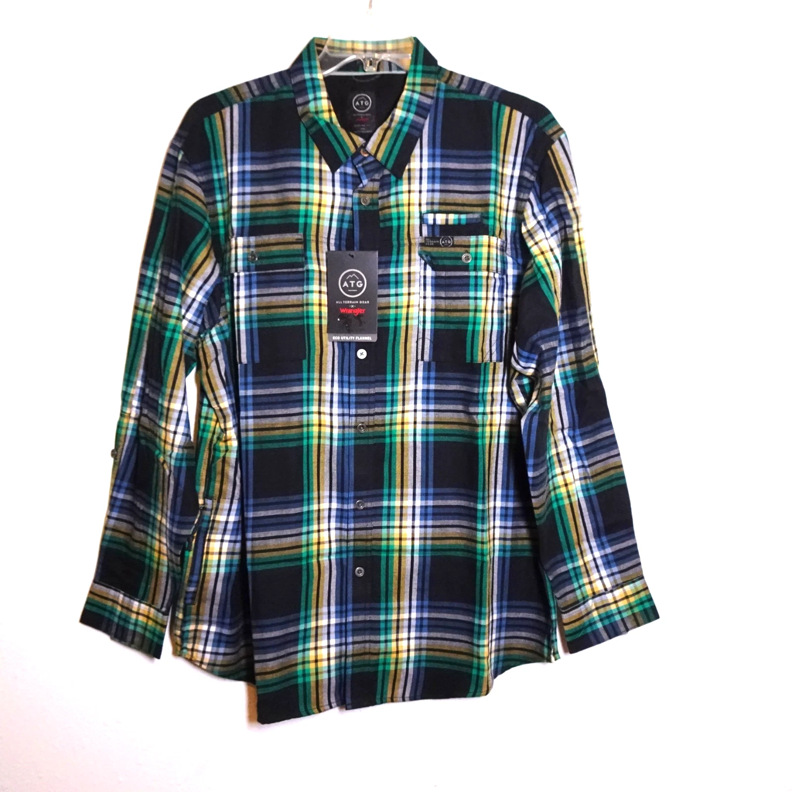 Wrangler Flannel Shirt Men's Size 2XL Plaid Multicolor ATG Outdoor UV Protection
Opens in a new wind