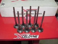 8 Xceldyne 7 Millimeter Titanium Exhaust Valves 5.600 Long---1.600 Head Nice