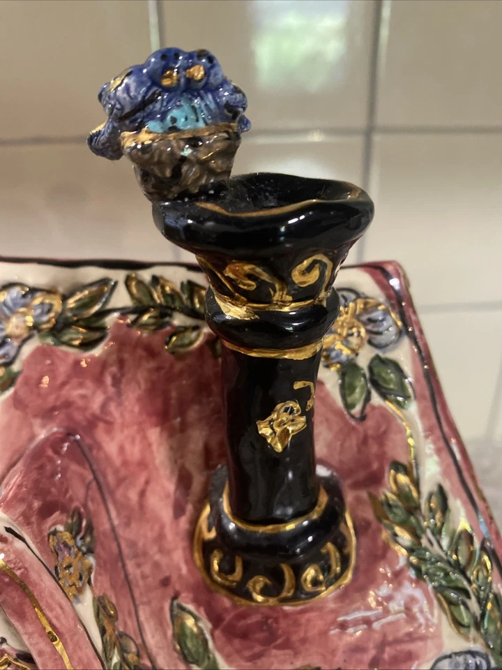 Blue Sky Clayworks, Heather Goldminc, Vintage 2000 “Cozy Corner” Tea Light House - Image 2 of 4