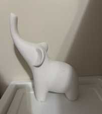 Unfinished/Paintable Ceramic White Elephant Statue