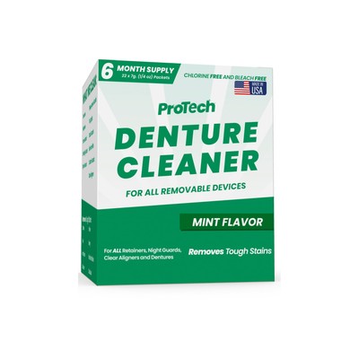 Pro Tech Denture Cleaner - 180 Cleanings (0.17 Per Cleaning) 22 Pack/6