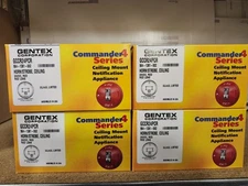 Plain Horn/Strobe, 24 VDC, Ceiling Mount, Red, Red Lens, Gentex #GCCR24PCR