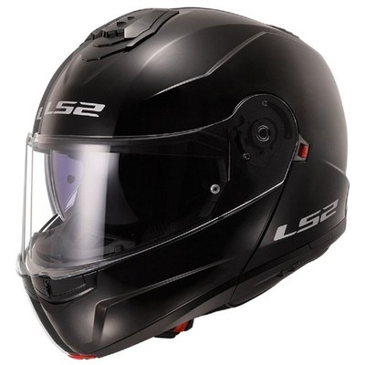 LS2 Gloss Black Strobe II Solid Modular Helmet 908-1002