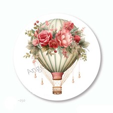 HOT AIR BALLOON STICKERS BALLOONING VACATION LABELS ENVELOPE SEALS FAVORS