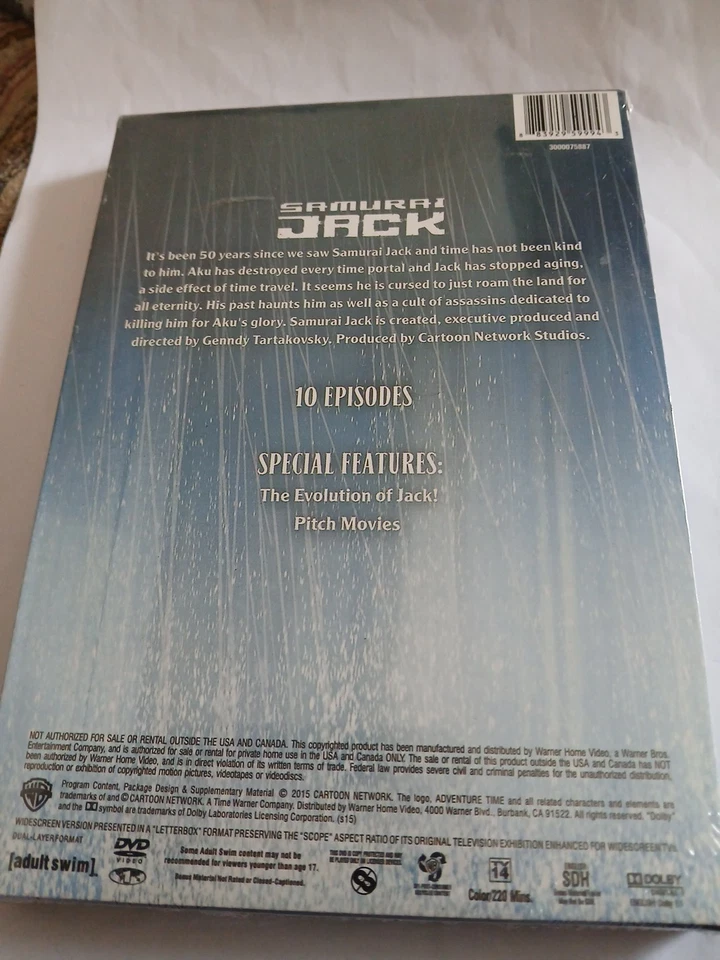 SAMURAI JACK COMPLETE FIFTH SEASON DVD ALL 10 EPISODES NEW SEALED SERIES 5 FIVE - Image 2 of 2
